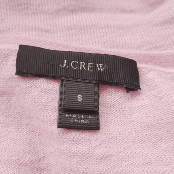 J Crew Merino Wool Sweater Womens Small Zip Shoulder Sweater Pastel Lilac Purple - Picture 5 of 7